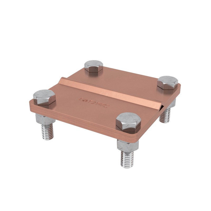 Соединитель пруток - полоса 80х80 мм медь