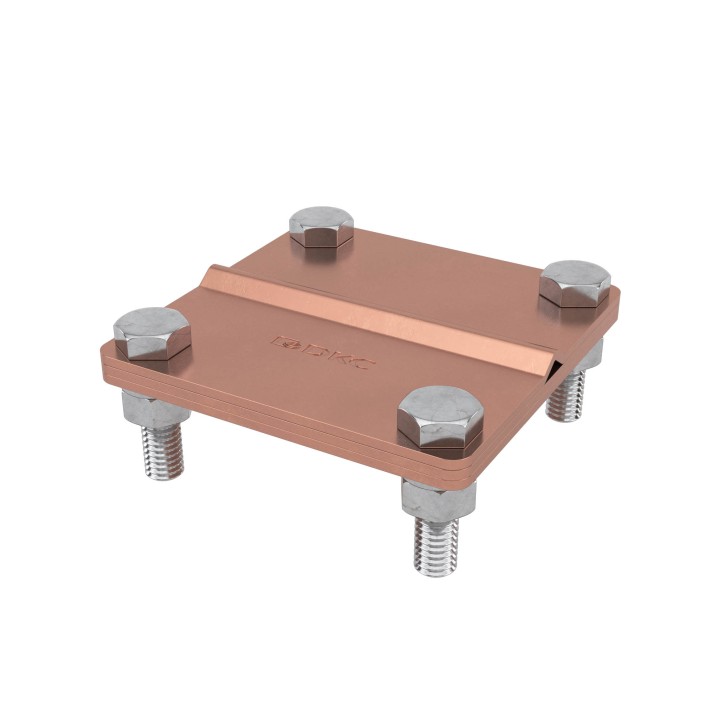 Соединитель пруток - полоса 80х80 мм медь