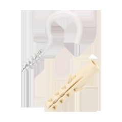 Крюк-шуруп 3,9х40 белый (2 шт.)