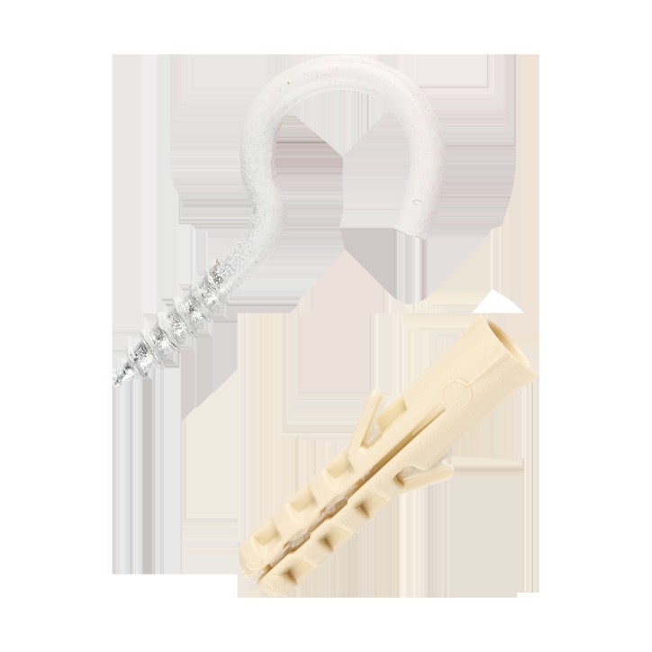 Крюк-шуруп 4,1х60 белый (2 шт.) Крюк-шуруп 4,1х60 белый (2 шт.)