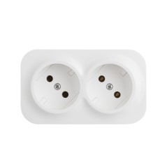 Quteo розетка двойная без заземления без шторок -16 A-250 В IP 20 - Белый