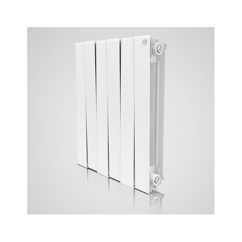 Радиатор биметаллический секционный 500/100/8 боковое подключение цвет Bianco Traffico