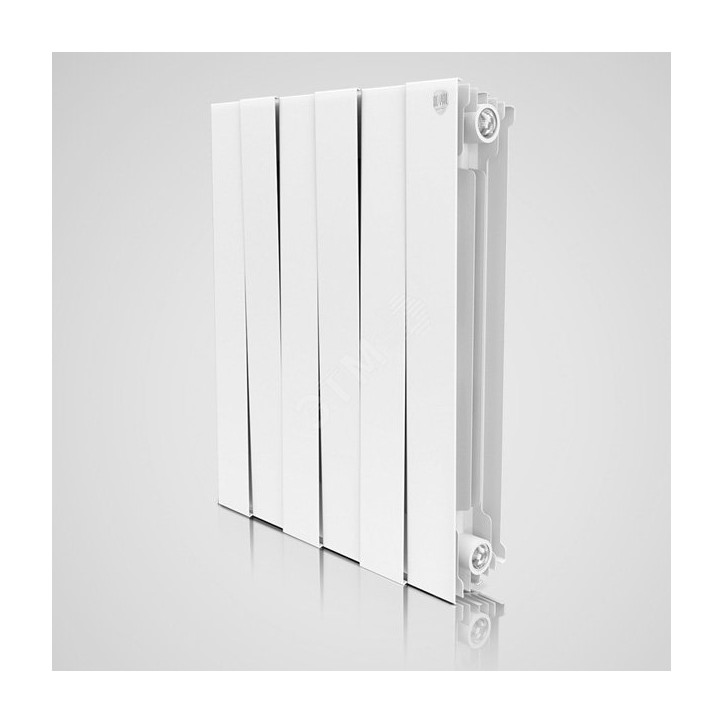 Радиатор биметаллический секционный 500/100/8 боковое подключение цвет Bianco Traffico