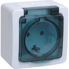 Гермес PLUS Розетка с заземлением с крышкой наружная IP54