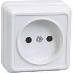 ОКТАВА Розетка без крышки наружная бежевая 10А