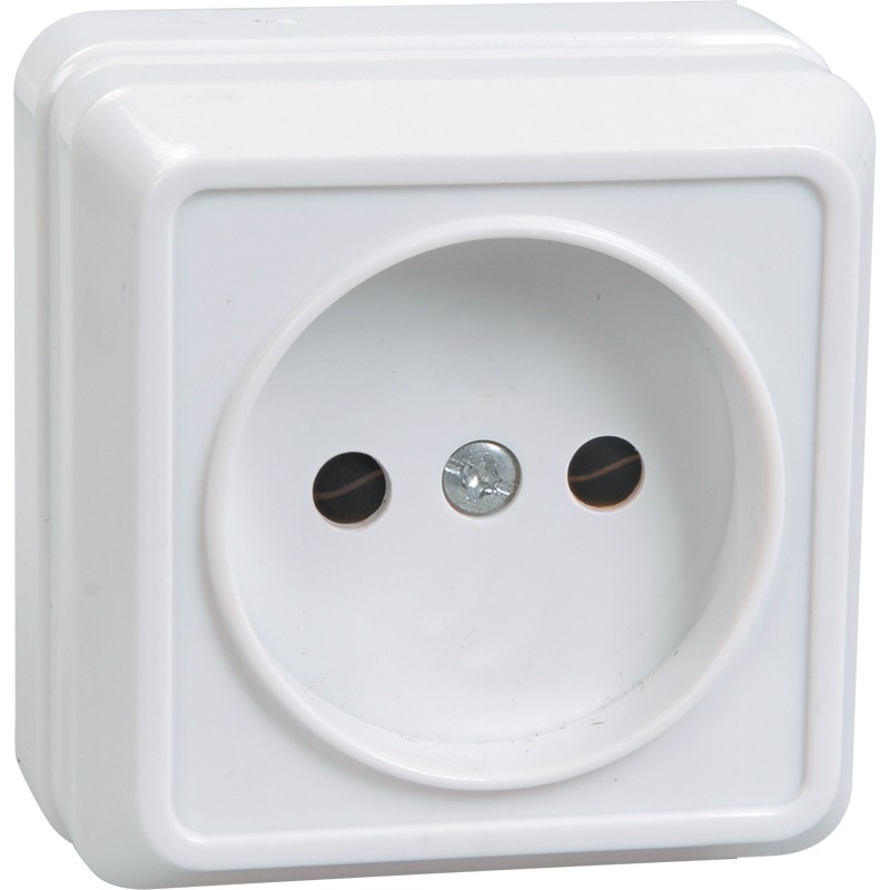 ОКТАВА Розетка без крышки наружная бежевая 10А