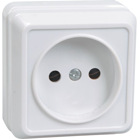 ОКТАВА Розетка без крышки наружная бежевая 10А