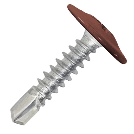 Саморез металл/металл 4.2х25 пресс-шайба сверло RAL8004