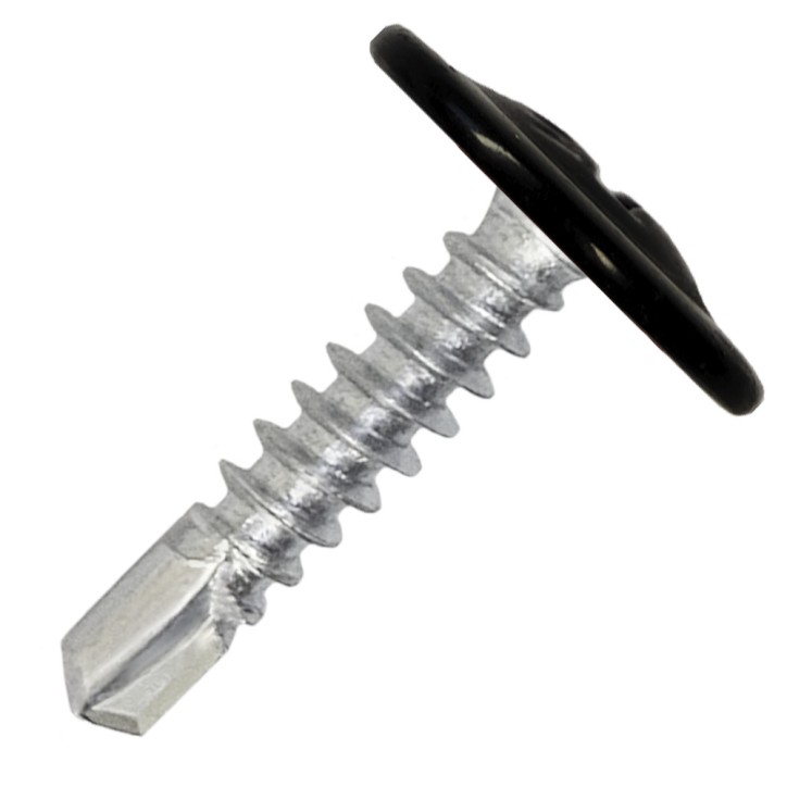 Саморез металл/металл 4.2х25 пресс-шайба сверло RAL9005