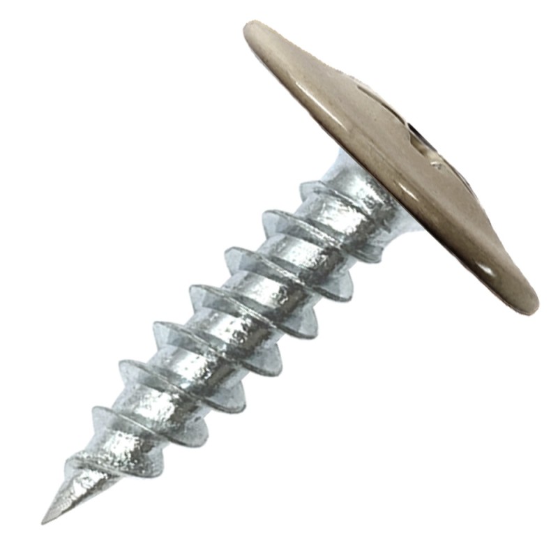 Саморез металл/металл 4.2х19 пресс-шайба острый RAL1035