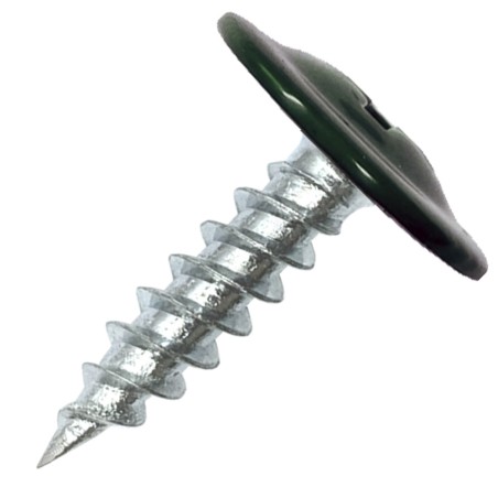 Саморез металл/металл 4.2х16 пресс-шайба острый RAL6005