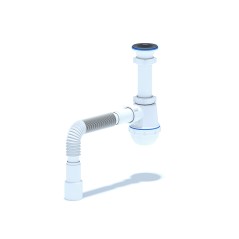 Сифон для мойки АНИ Грот 1 1/2'X40 с гибкой трубой 40х40/50