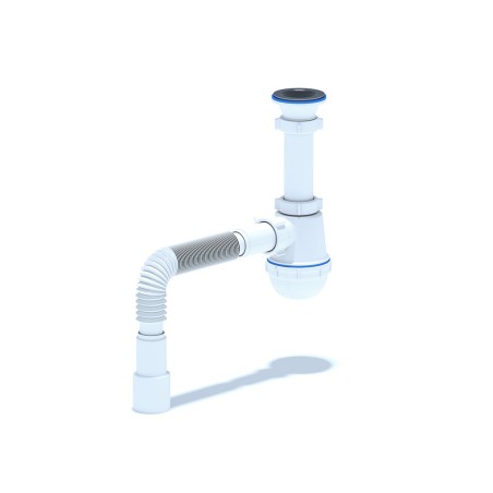 Сифон для мойки АНИ Грот 1 1/2'X40 с гибкой трубой 40х40/50
