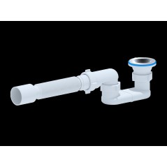 Сифон для душевого поддона АНИ 1 1/2'X40 плоский с гибкой трубой 40х50