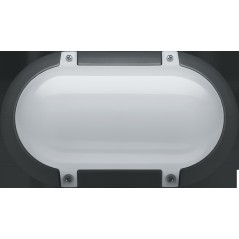 Светильник светодиодный ДБП-8w 4000K 700Лм IP65 овальный пластиковый черный
