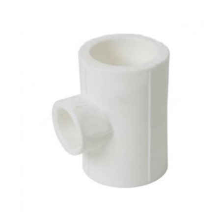 Тройник переходной 63x20x63 мм полипропиленовый PPR белый