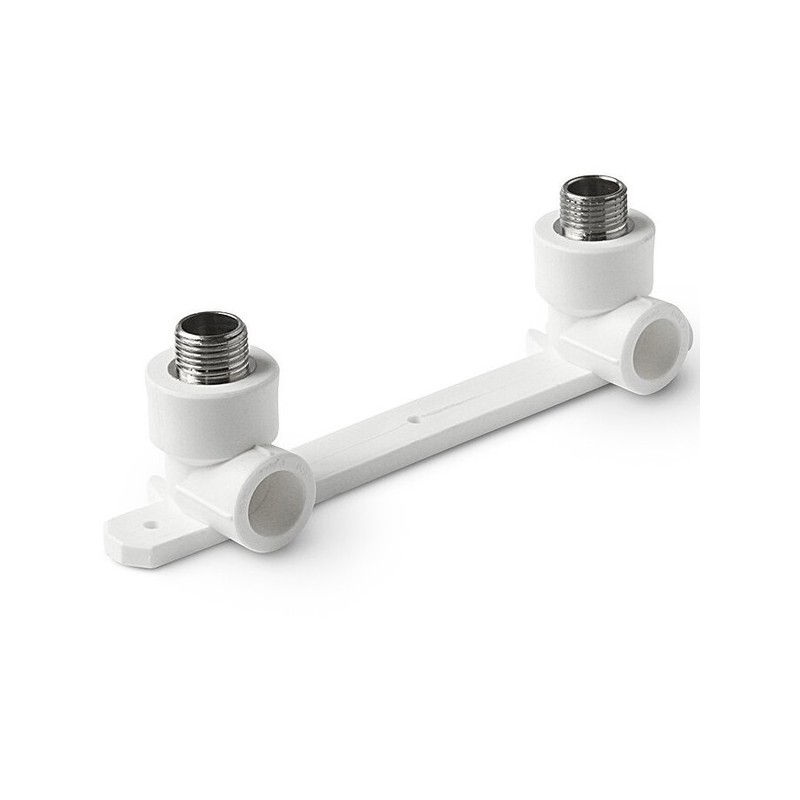 Комплект настенный для смесителя 20x3/4' НР полипропиленовый PPR белый