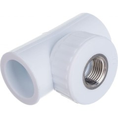 Тройник комбинированный ВР 32x3/4'x32 полипропиленовый PPR белый