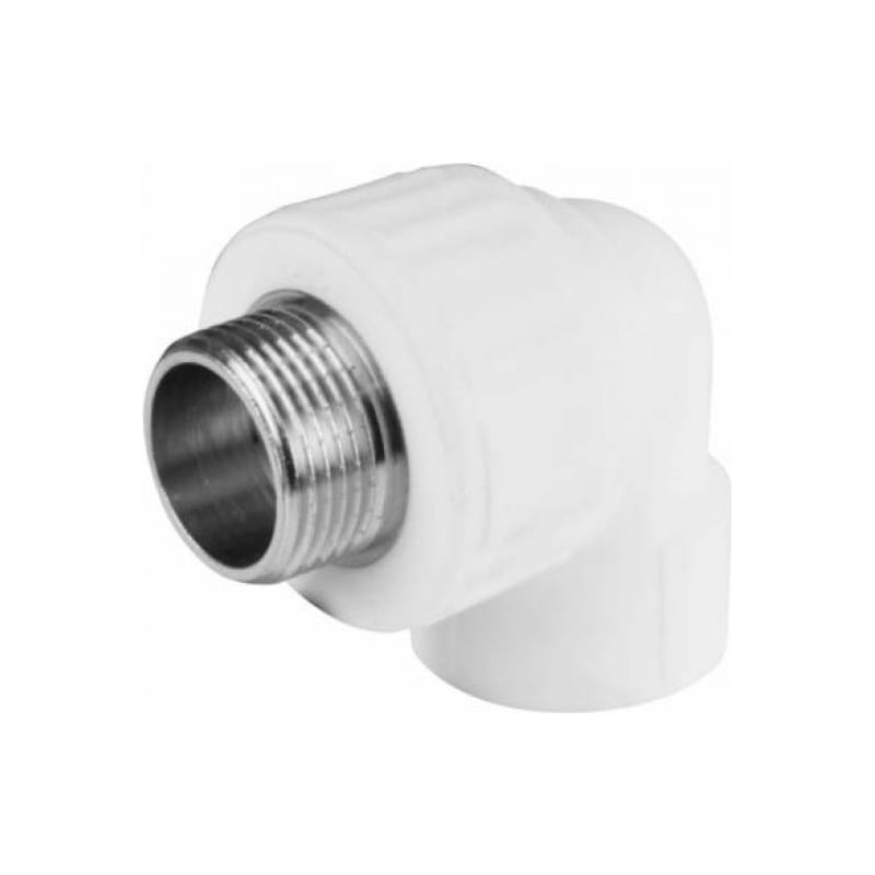 Угольник 32x1' НР комбинированный, полипропиленовый, белый