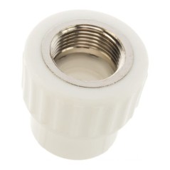 Муфта комбинированная 25x1/2' ВР полипропиленовая PPR белая