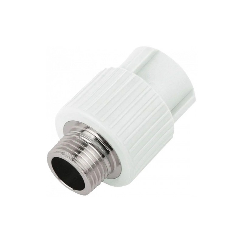 Муфта комбинированная 32x3/4' НР полипропиленовая PPR белая