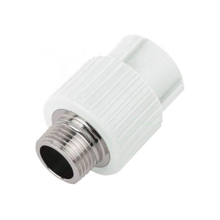 Муфта комбинированная 32x3/4' НР полипропиленовая PPR белая