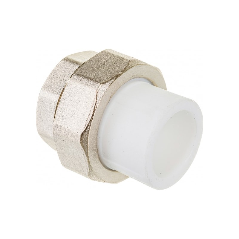 Муфта разъемная 20x1' ВР полипропиленовая PPR белая