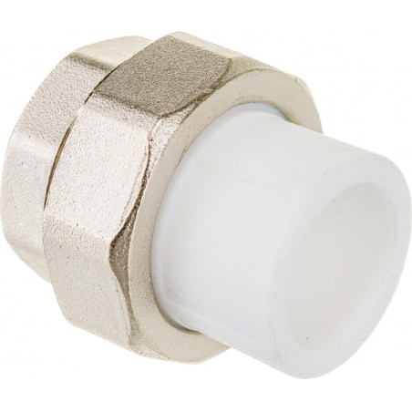 Муфта разъемная 20x1' ВР полипропиленовая PPR белая