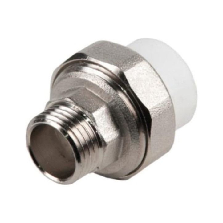 Муфта разъемная 20x1' НР полипропиленовая PPR белая