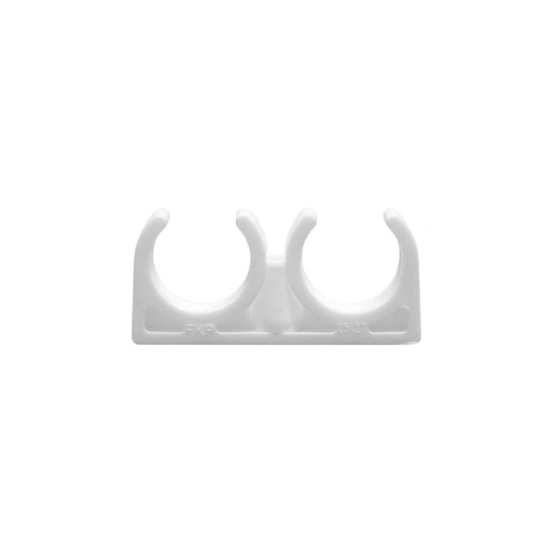Опора 20 мм PPR, двойная, белая