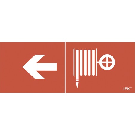 Этикетка самоклеящаяся 240х90мм ''Пожарный кран/стрелка налево'' IEK