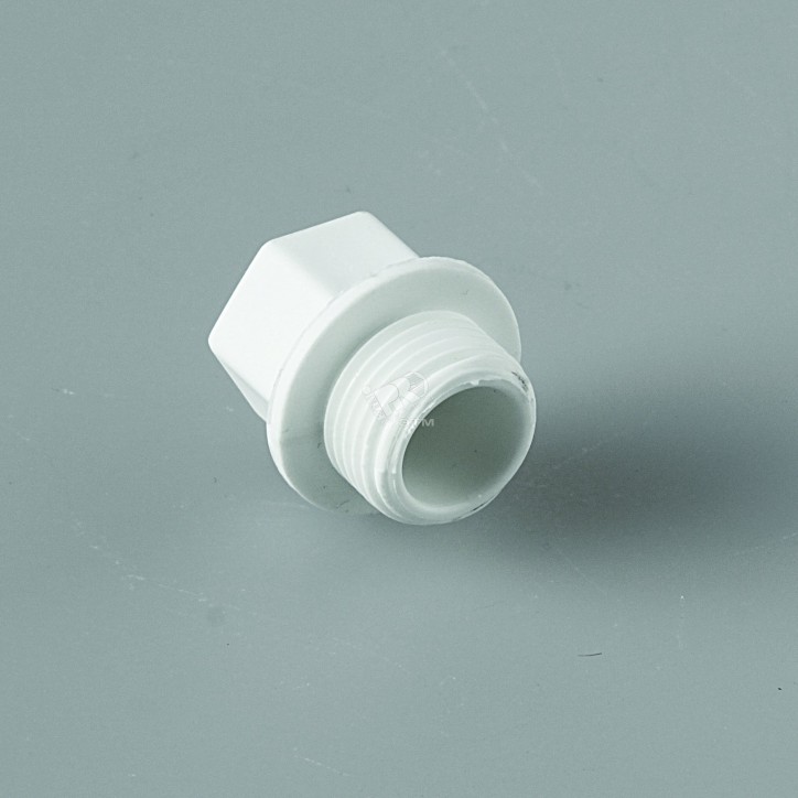 Заглушка резьбовая 1/2' полипропиленовая PPR белая Заглушка резьбовая 1/2' полипропиленовая PPR белая