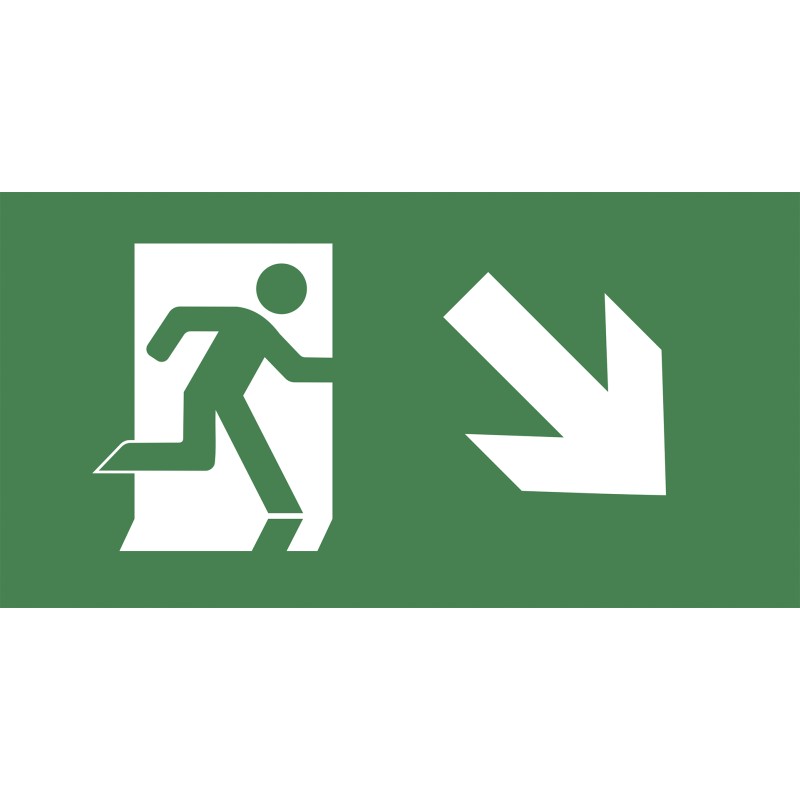 Пиктограмма ''ВЫХОД/стрелка направо вниз'' PVC для ССА 3000 IEK