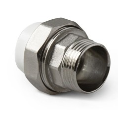 Соединение разборное 20x1/2' НР полипропиленовое PPR белое