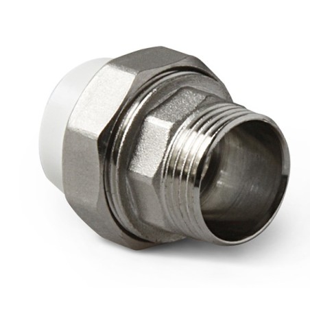 Соединение разборное 20x1/2' НР полипропиленовое PPR белое