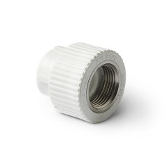 Муфта комбинированная 20x3/4' ВР полипропиленовая PPR белый