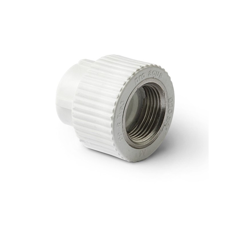 Муфта комбинированная 25x3/4' ВР полипропиленовая PPR белый