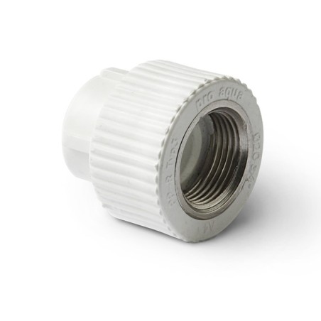 Муфта комбинированная 25x3/4' ВР полипропиленовая PPR белый