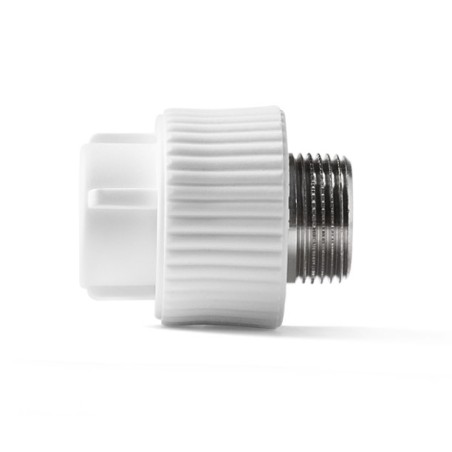Муфта комбинированная 20x3/4' НР полипропиленовая PPR белый