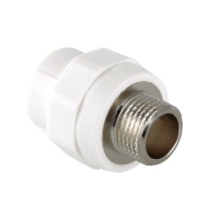 Муфта комбинированная 20x3/4' НР полипропиленовая PPR белая
