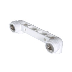 Планка монтажная с водорозетками полипропиленовая 20x1/2' ВР для смесителя белая