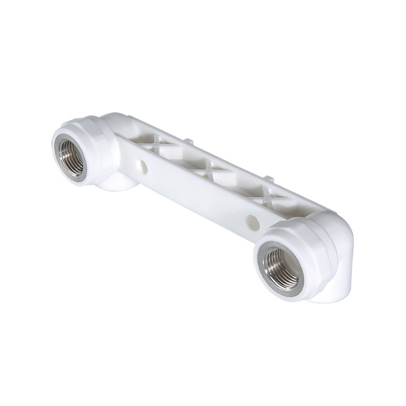 Планка монтажная с водорозетками полипропиленовая 20x1/2' ВР для смесителя белая