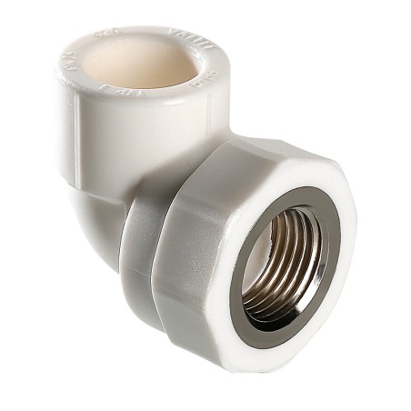 Угольник 32x1' ВР комбинированный, полипропиленовый, белый