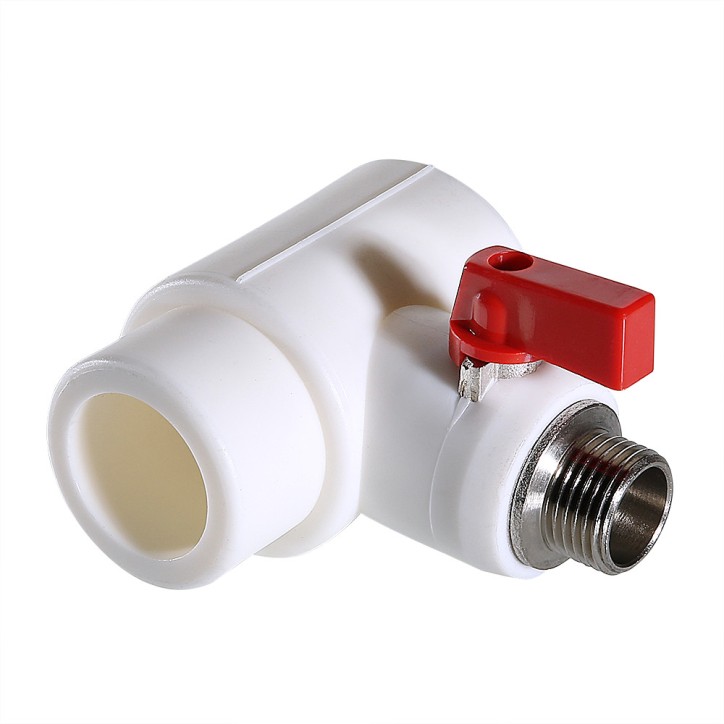 Тройник коллекторный 40x1/2' НР с шаровым краном полипропиленовый PPR