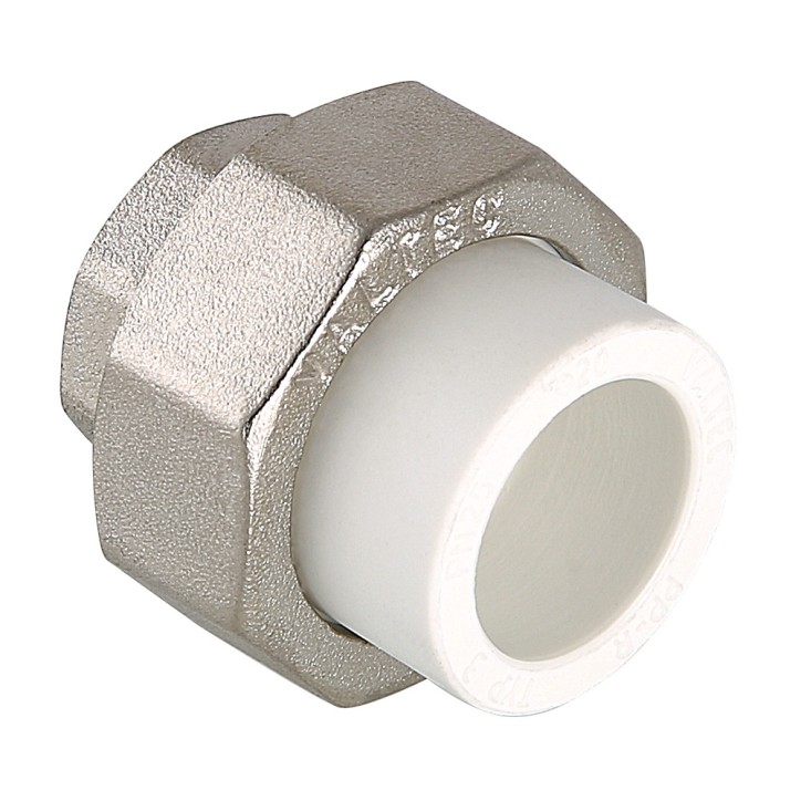 Муфта разъемная 20x3/4' ВР полипропиленовое PPR белое Муфта разъемная 20x3/4' ВР полипропиленовое PPR белое