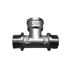 Тройник НВН 1/2'х1/2'х1/2' переходной, никелированный
