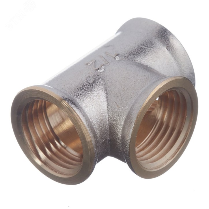 Тройник 1/2' никелированный ВР Тройник 1/2' никелированный ВР