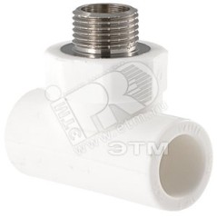 Тройник комбинированный 32x1/2' НР полипропиленовый PPR белый