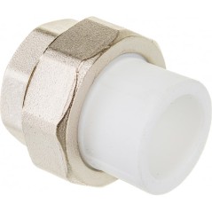 Муфта разъемная 50x2' ВР полипропиленовая PPR белая