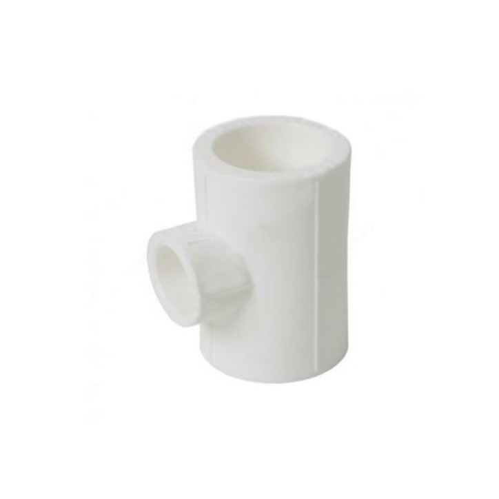 Тройник переходной 40x25x40 мм полипропиленовый PPR белый Тройник переходной 40x25x40 мм полипропиленовый PPR белый